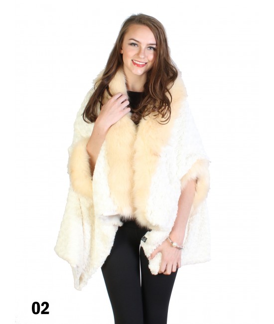 Premium Faux Fur Swirl Cape